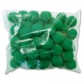 2" 50 Super Soft Sponge Balls (Green) - Trick