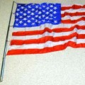 Flag Staff Production with U.S. Flag