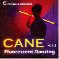 Color Changing Cane 3.0 Fluorescent Dancing (Professional two color) by Jeff Lee - Trick