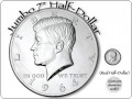 Jumbo 7" Chrome Half Dollar - Trick